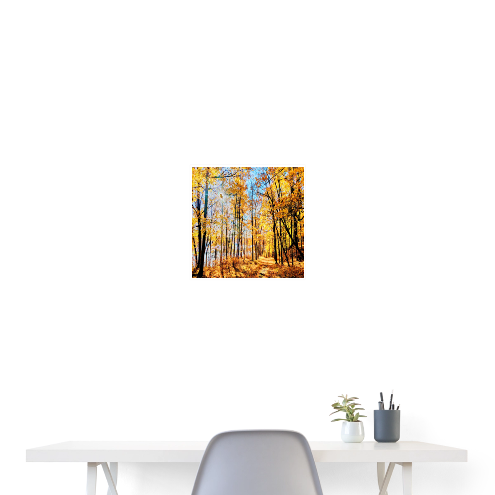 Poster 16x16 Autumn, Riverwalk by Bro. John Dunning - white