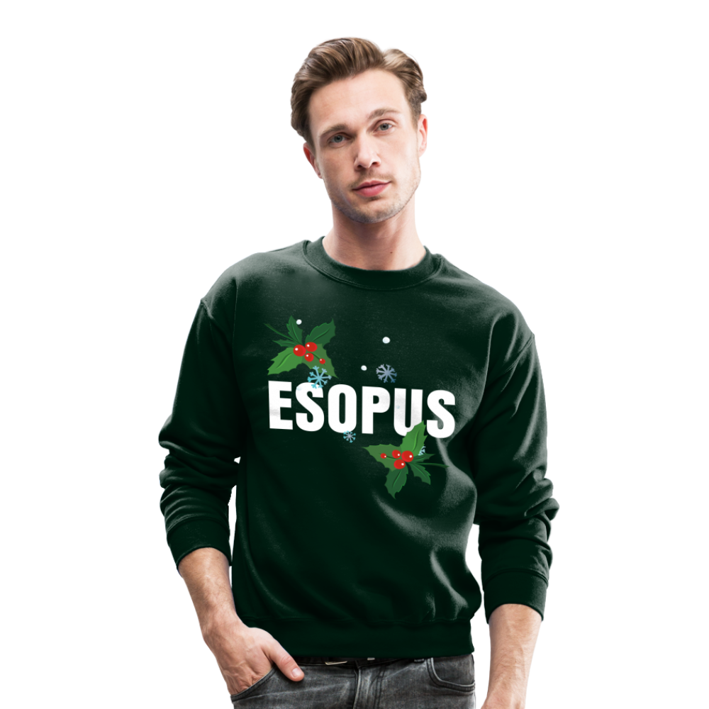 Crewneck Christmas Sweatshirt - forest green