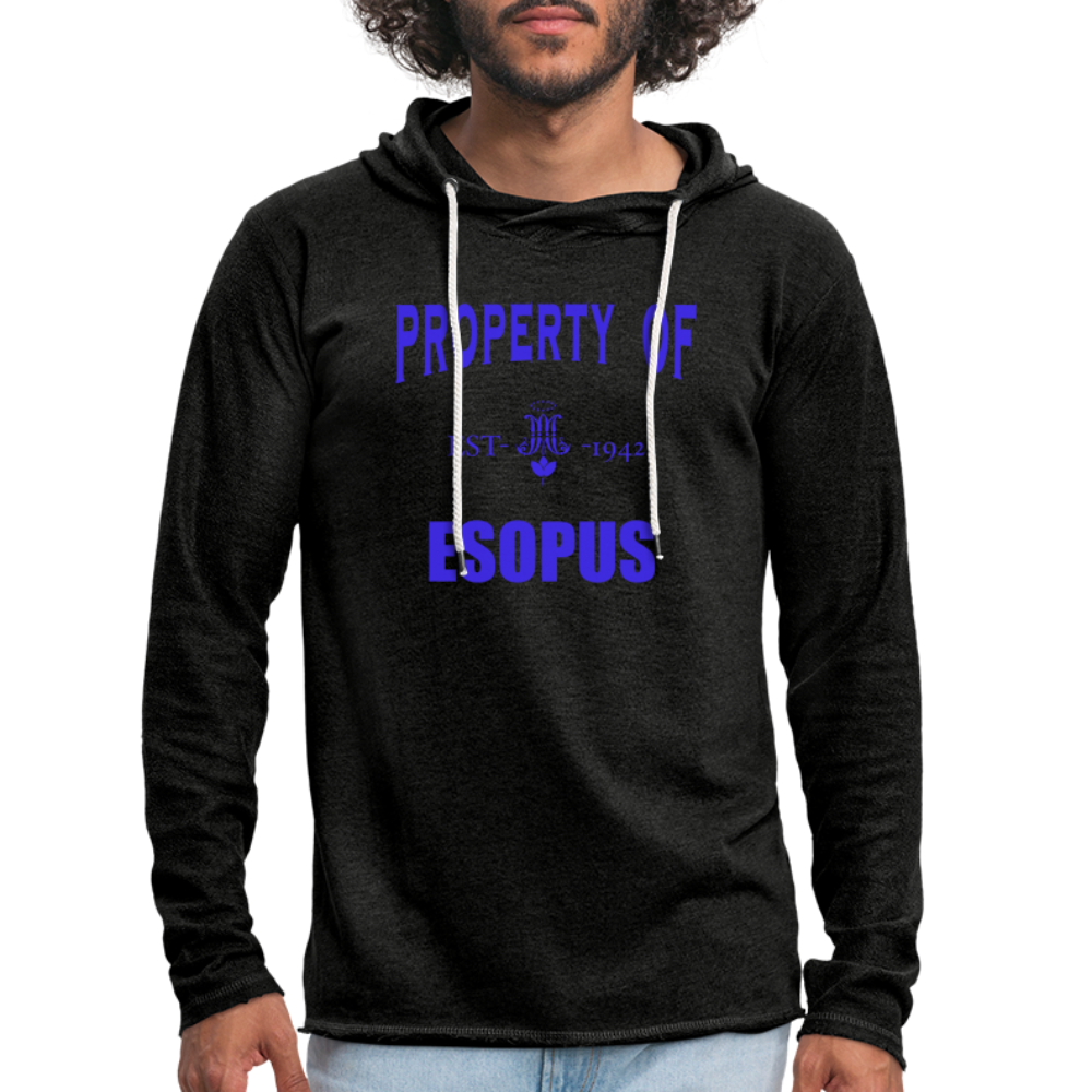 Unisex Lightweight Terry Hoodie - charcoal grey