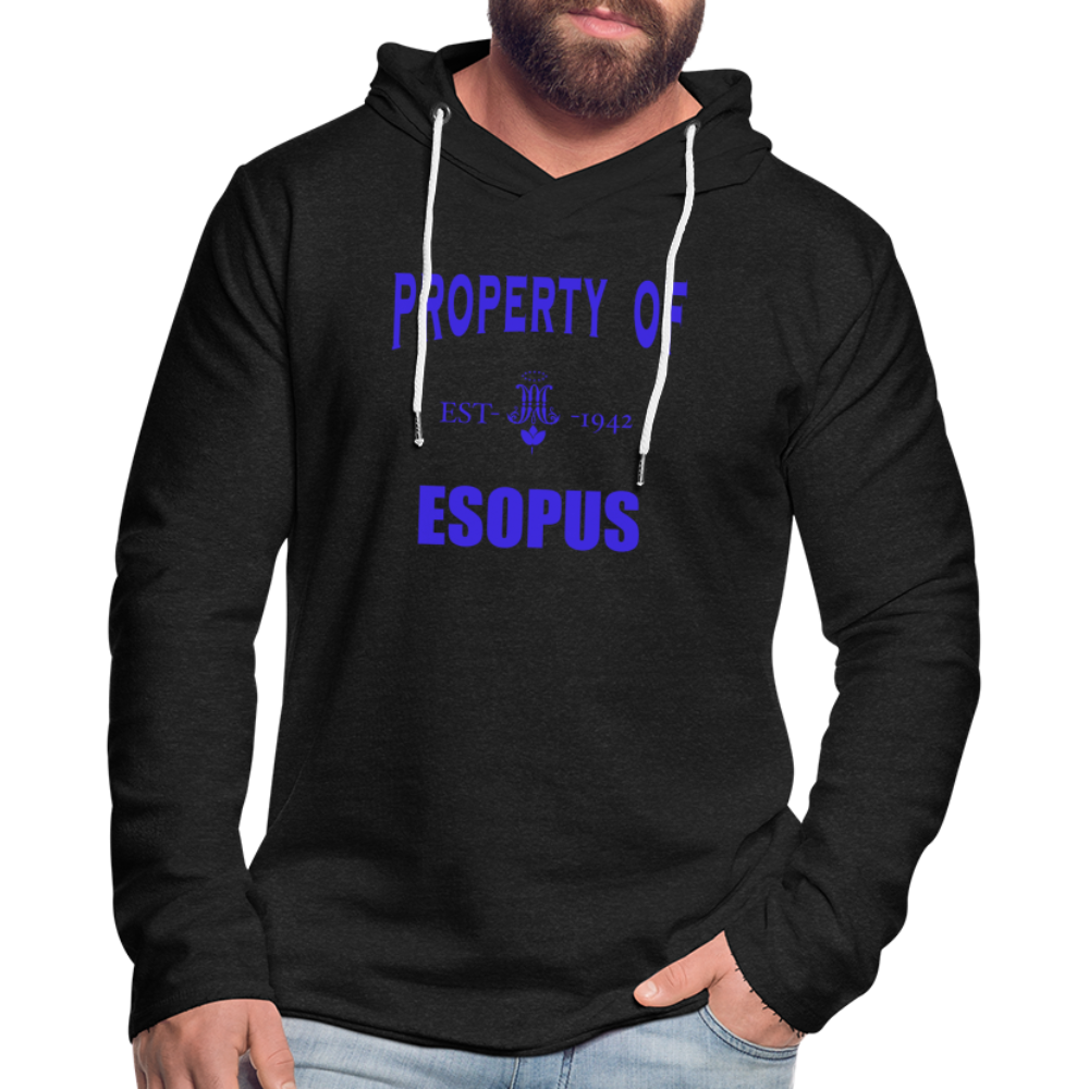 Unisex Lightweight Terry Hoodie - charcoal grey