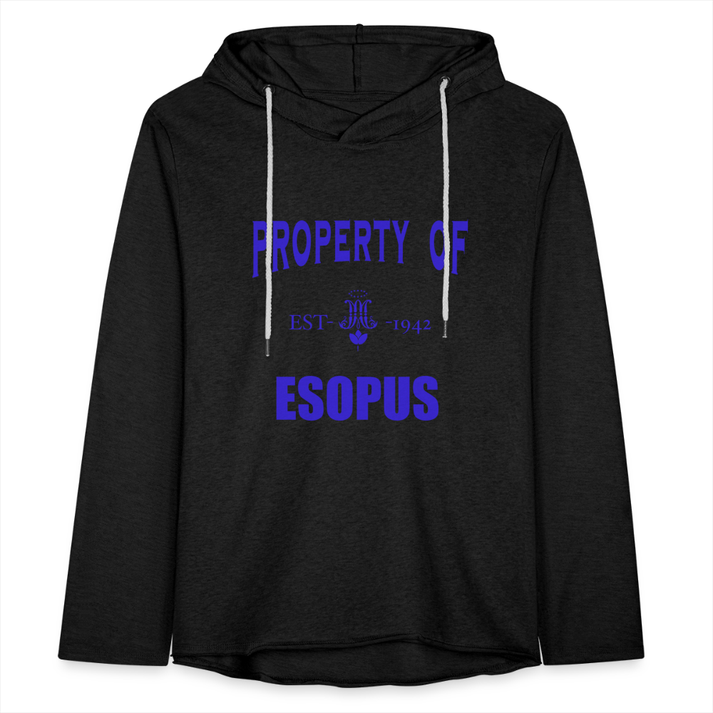 Unisex Lightweight Terry Hoodie - charcoal grey