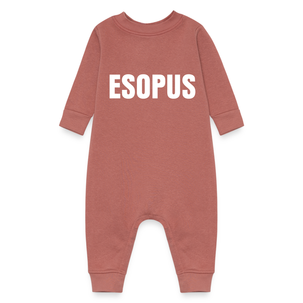 Baby Fleece One Piece - mauve