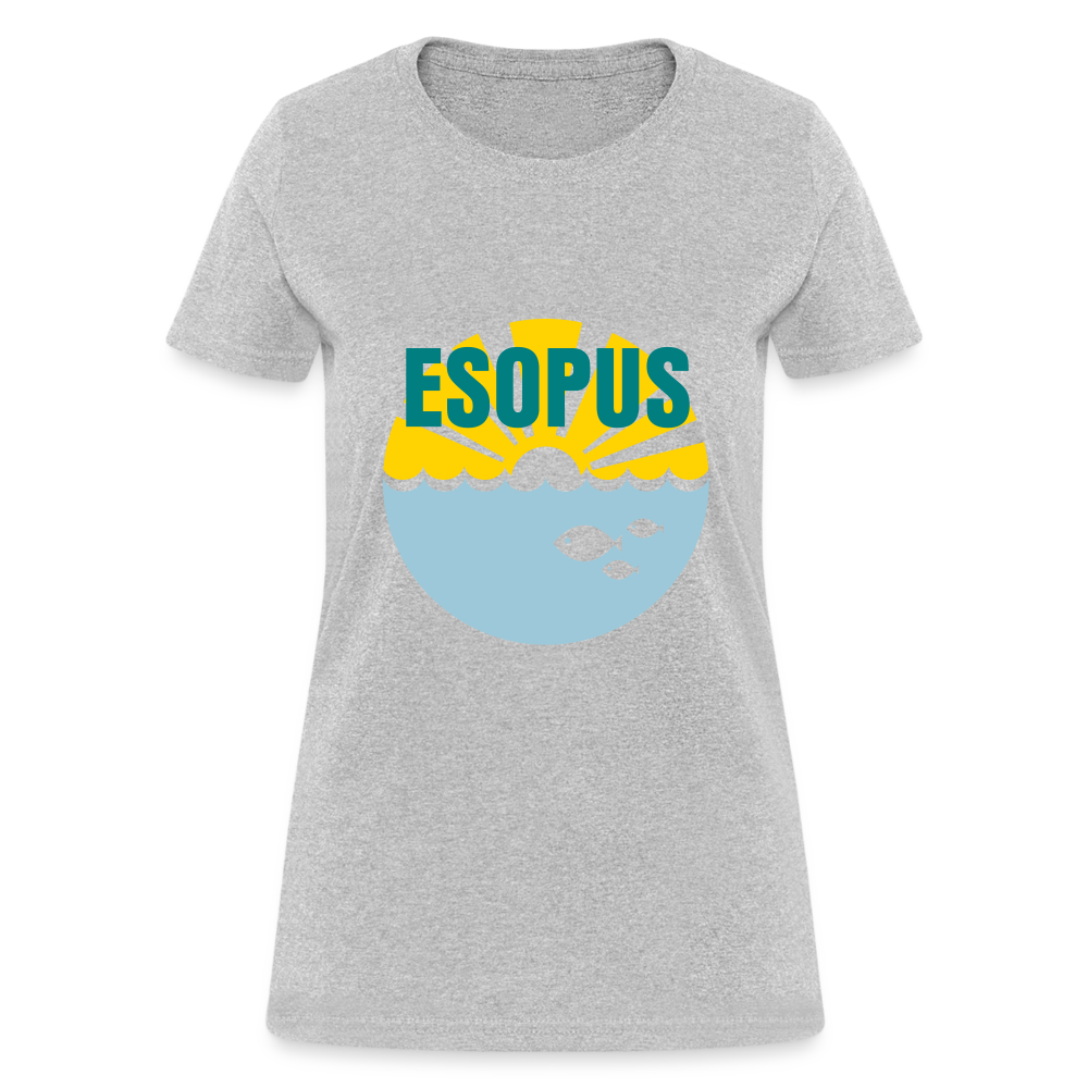 Women's T-Shirt - Camp specialty shirt - Adult vacation - heather gray