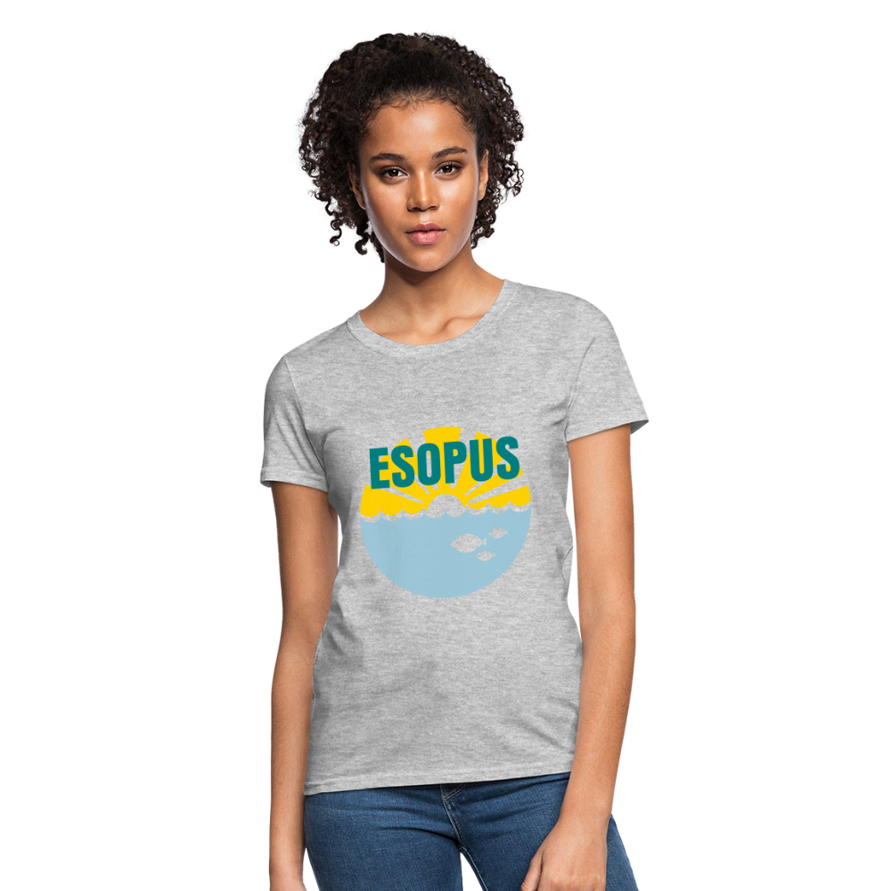 Women's T-Shirt - Camp specialty shirt - Adult vacation - heather gray