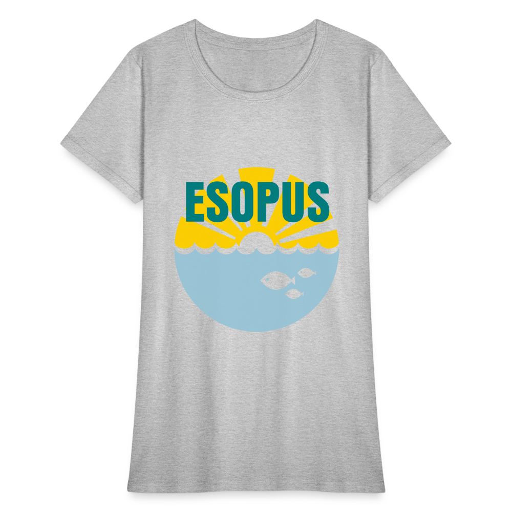 Women's T-Shirt - Camp specialty shirt - Adult vacation - heather gray