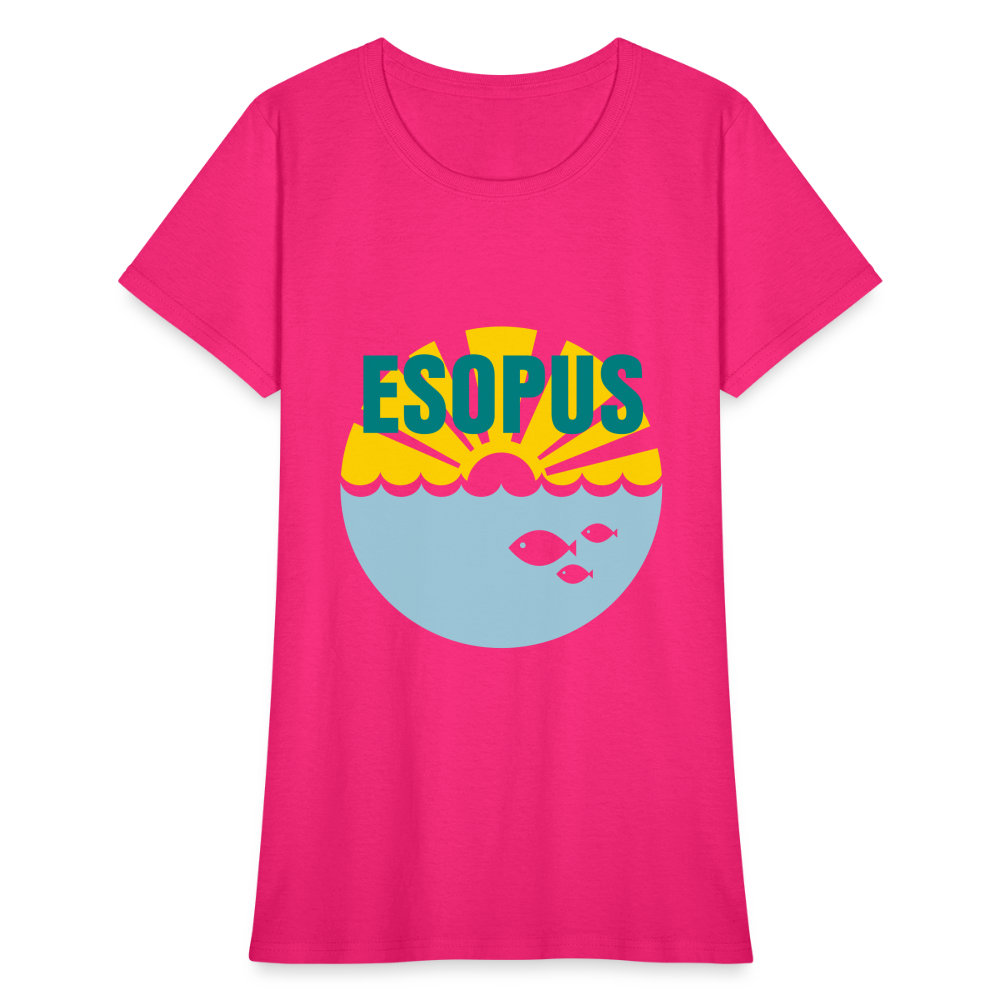 Women's T-Shirt - Camp specialty shirt - Adult vacation - fuchsia