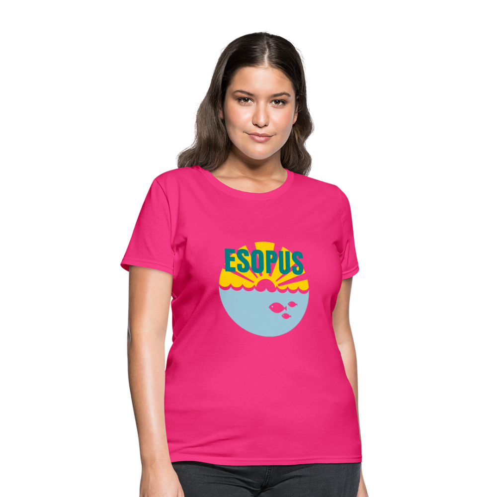 Women's T-Shirt - Camp specialty shirt - Adult vacation - fuchsia