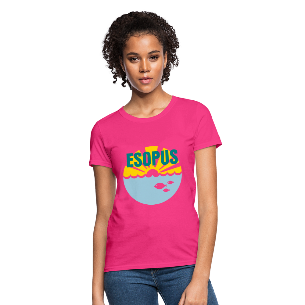 Women's T-Shirt - Camp specialty shirt - Adult vacation - fuchsia