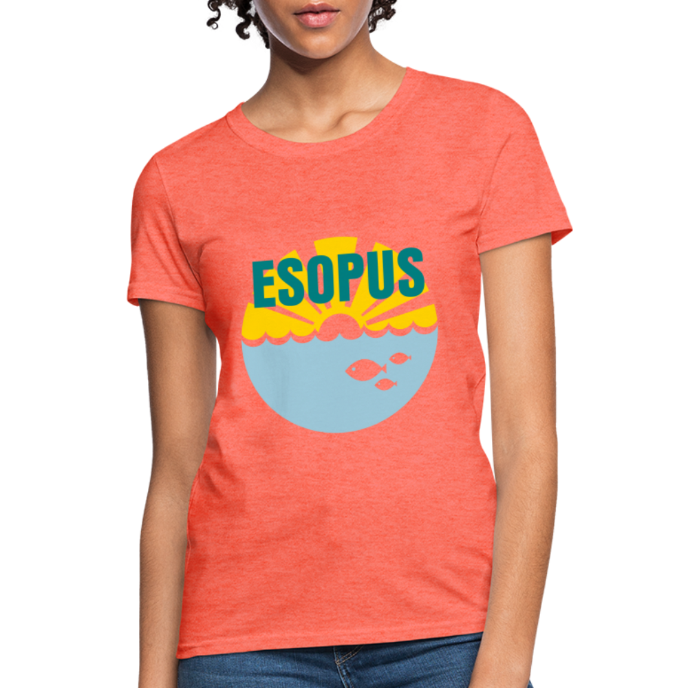 Women's T-Shirt - Camp specialty shirt - Adult vacation - heather coral