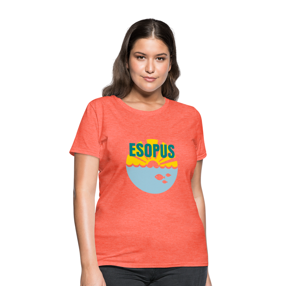 Women's T-Shirt - Camp specialty shirt - Adult vacation - heather coral