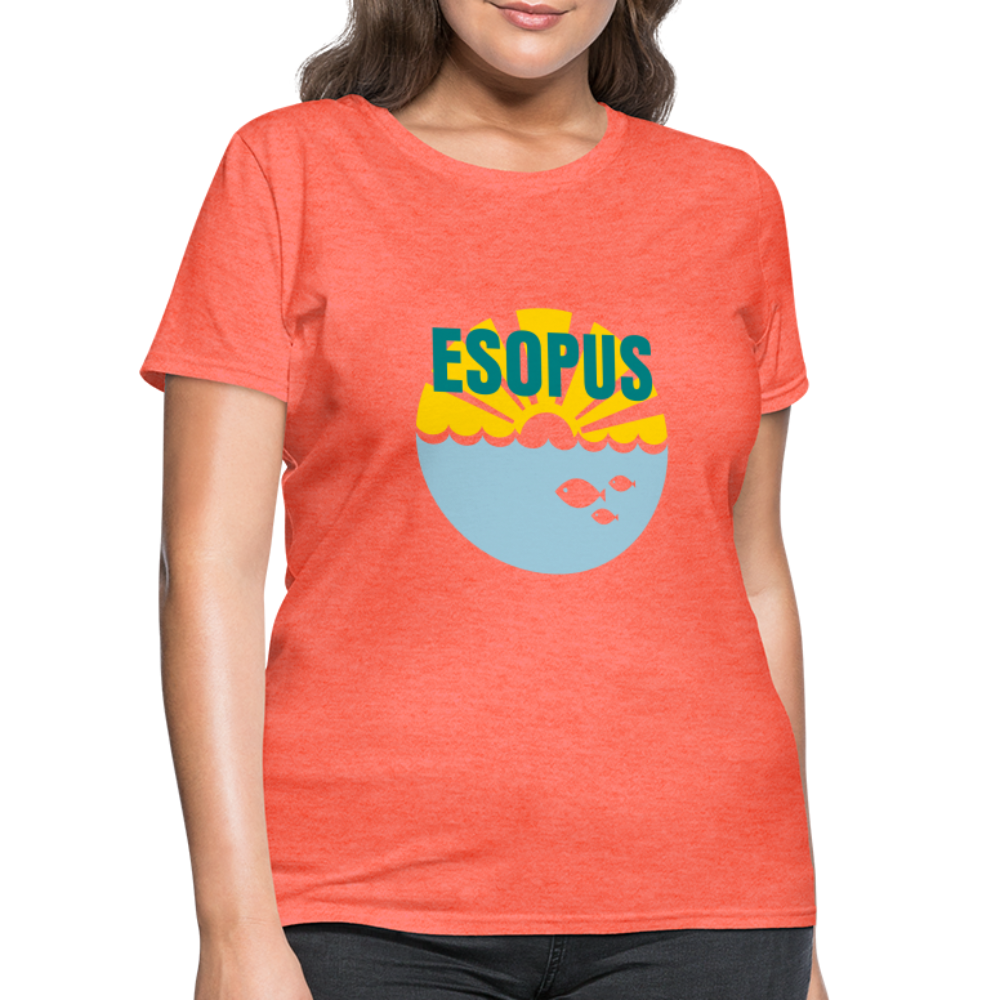 Women's T-Shirt - Camp specialty shirt - Adult vacation - heather coral