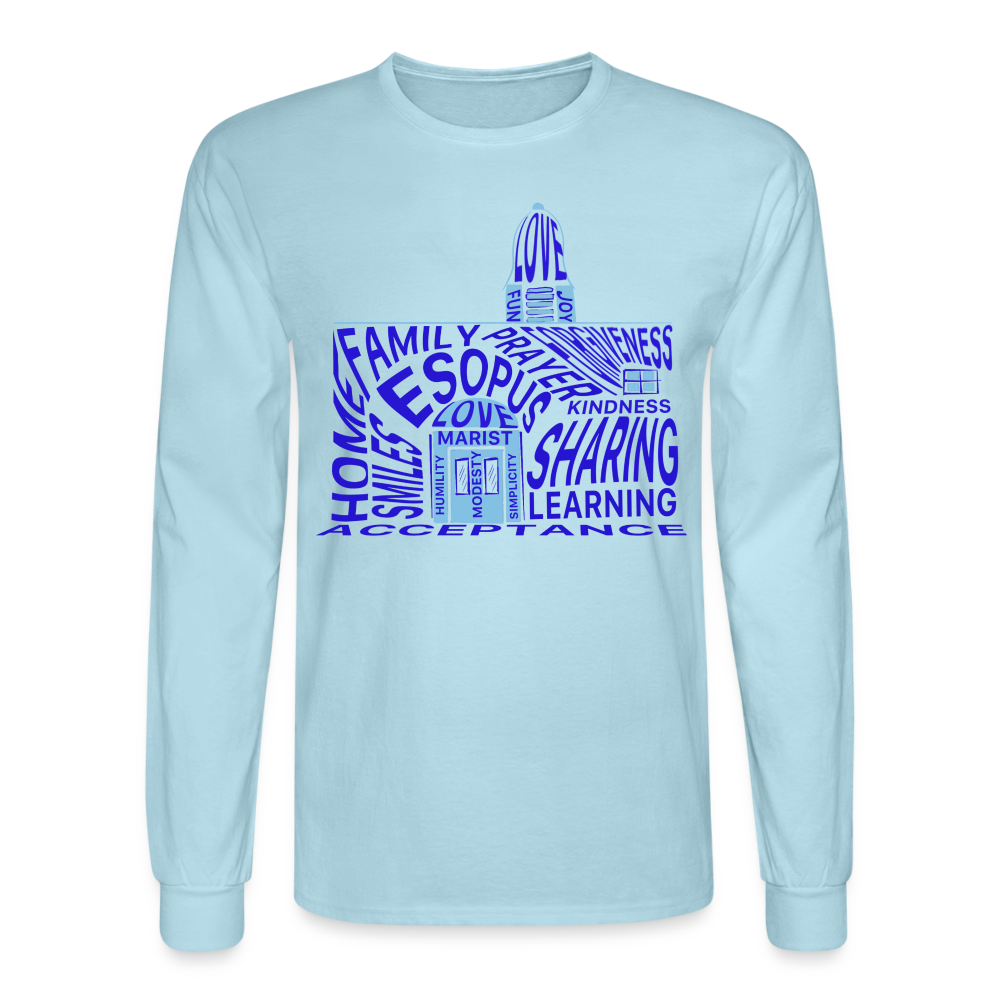 Men's Long Sleeve T-Shirt - powder blue