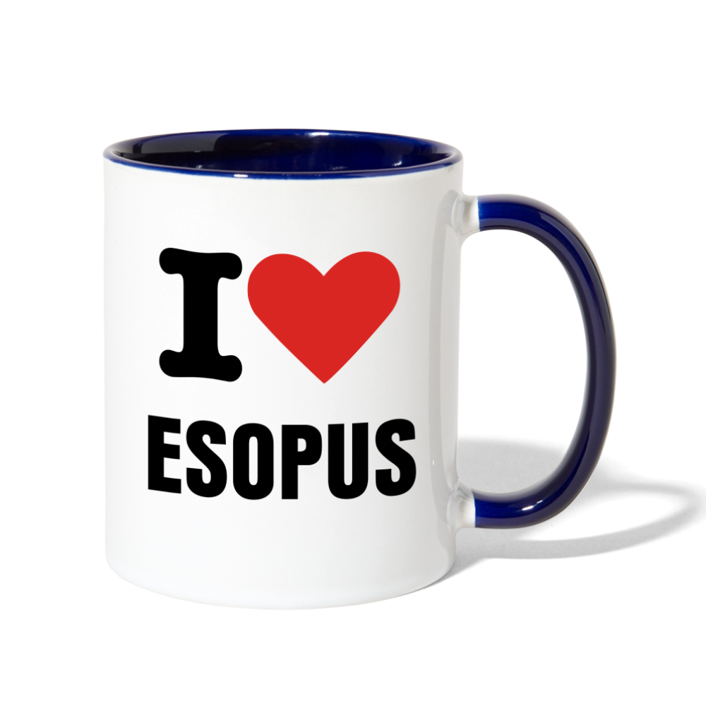 Contrast Coffee Mug - white/cobalt blue