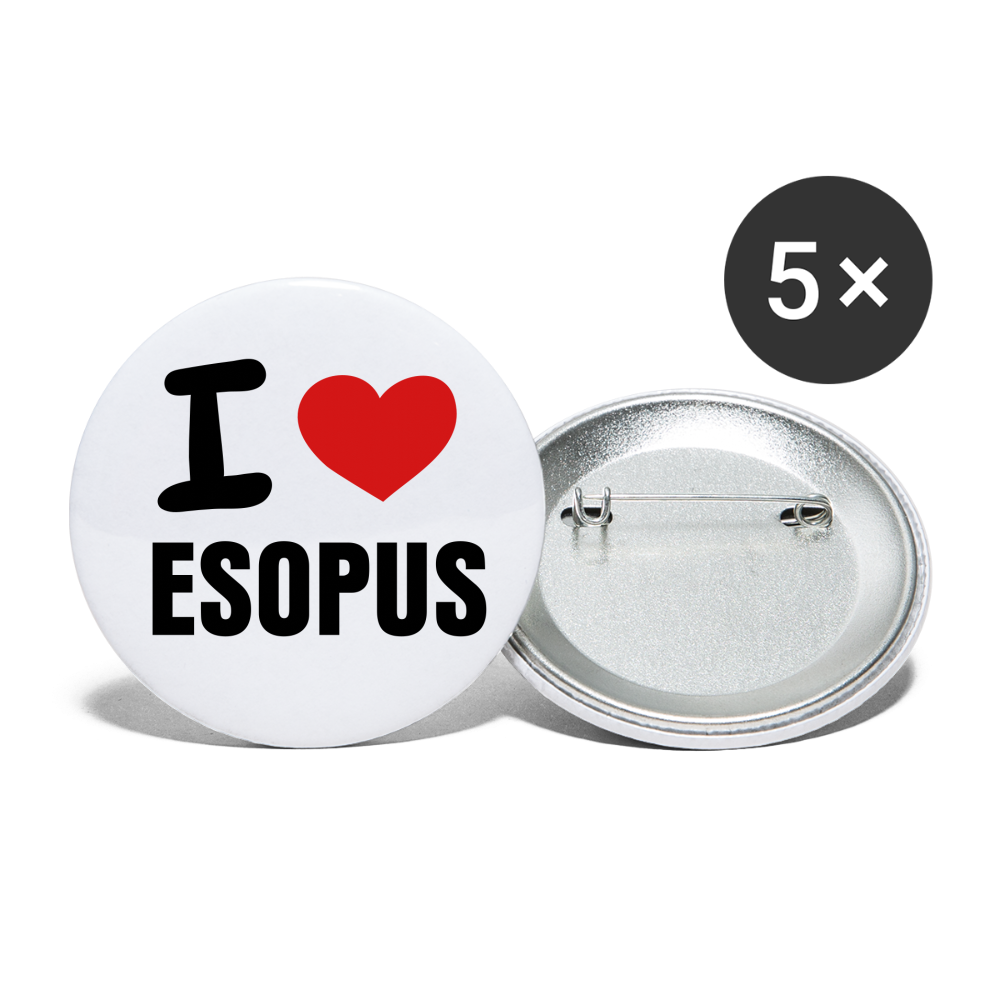 Buttons large 2.2'' (5-pack) - white