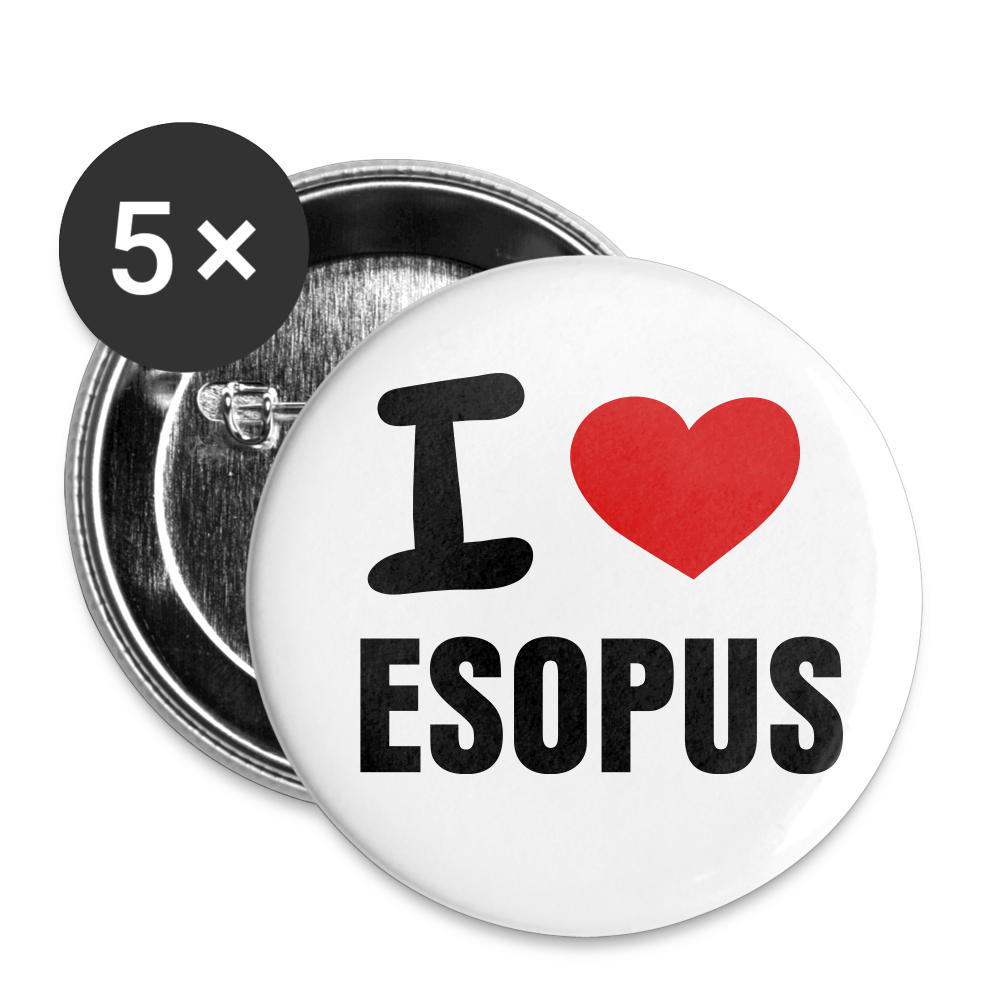 Buttons large 2.2'' (5-pack) - white