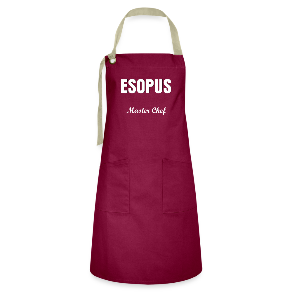 Artisan Apron - burgundy/khaki