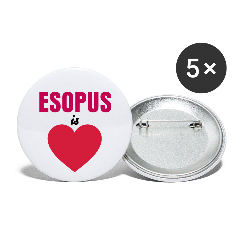 Buttons large 2.2'' (5-pack) - white