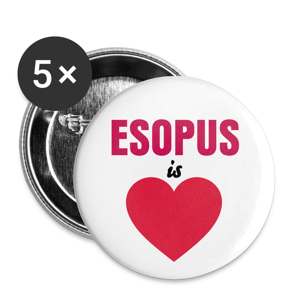 Buttons large 2.2'' (5-pack) - white