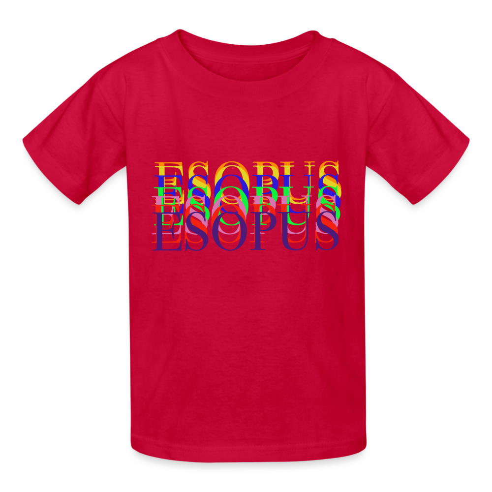 Hanes Youth Tagless T-Shirt - red