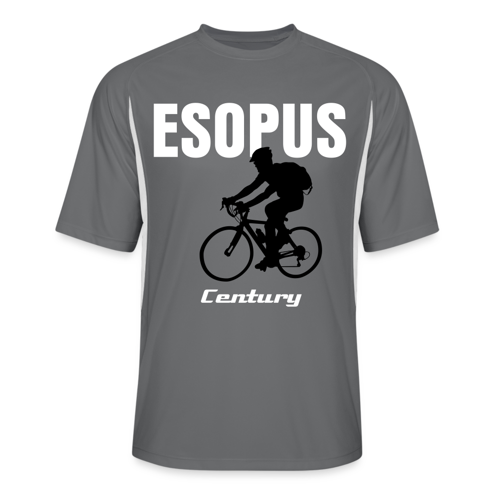 Men’s Cooling Performance Color Blocked Jersey - dark gray/white