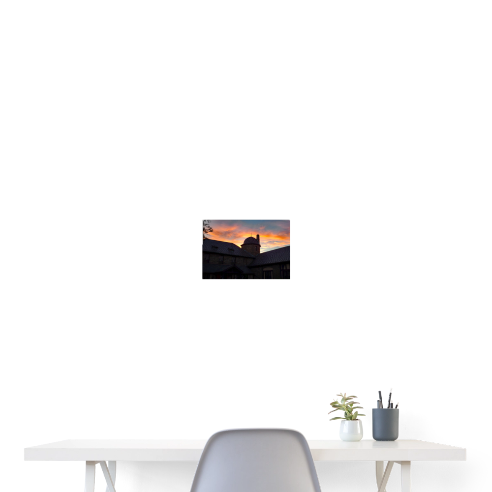 Poster 24x18 Esopus sunrise by volunteer Miriam Eisenmenger - white