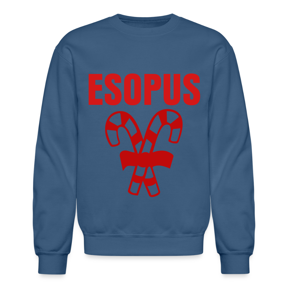 Esopus Holiday Crewneck Sweatshirt - indigo blue