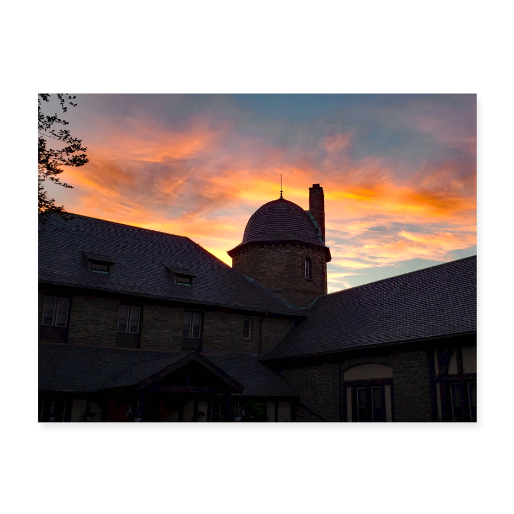 Poster 24x18 Esopus sunrise by volunteer Miriam Eisenmenger - white