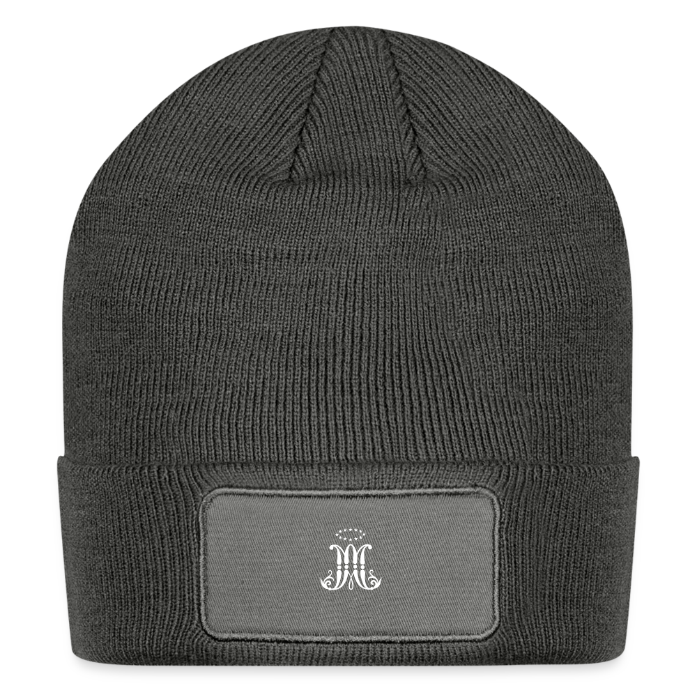 Marist Patch Beanie - charcoal grey