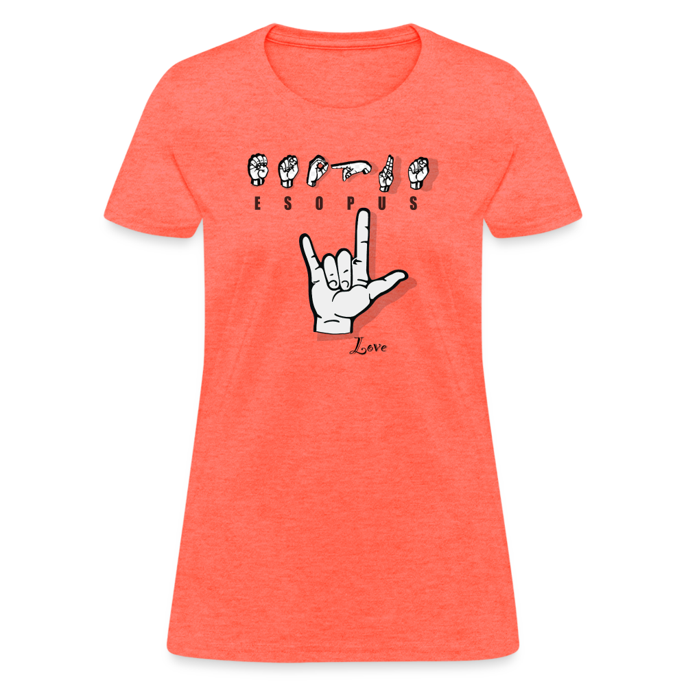 Women's Esopus - sign - heather coral